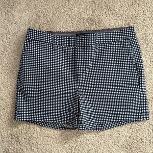 Tommy Hilfiger Blue and White Gingham Checkered Women Shorts